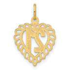 FJC Finejewelers 10 kt Yellow Gold 21 in Heart Charm 22 x 15 mm