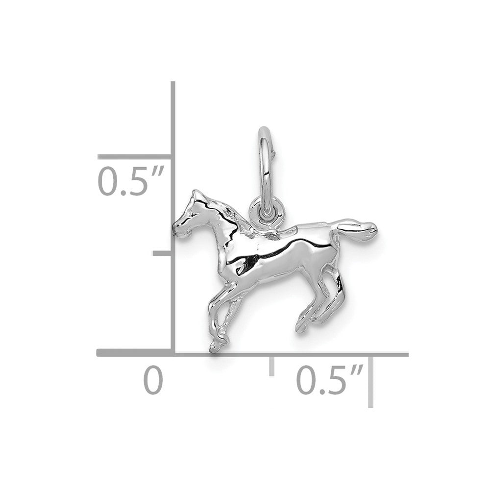 FJC Finejewelers 10 kt White Gold Horse Charm 13 mm x 13 mm