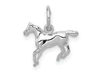 FJC Finejewelers 10 kt White Gold Horse Charm 13 mm x 13 mm