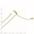 FJC Finejewelers 14 kt Yellow Gold Adjustable Bright Cut Cable Chain 30 Inches x 1 mm