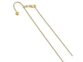 FJC Finejewelers 14 kt Yellow Gold Spiga Adjustable .8mm Bright Cut Wheat Chain 26 Inches x 0.75 mm
