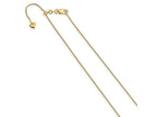 FJC Finejewelers 14 kt Yellow Gold Spiga Adjustable .8mm Bright Cut Wheat Chain 26 Inches x 0.75 mm
