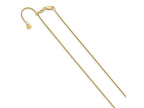 FJC Finejewelers 14 kt Yellow Gold Spiga Adjustable Bright Cut Wheat Chain 26 Inches x 0.95 mm