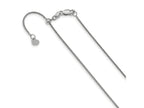 FJC Finejewelers 14 kt White Gold Bright Cut Spiga Adjustable Wheat Chain Lobster Clasp 26 Inches x 0.95 mm
