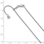 FJC Finejewelers 14 kt White Gold Bright Cut Spiga Adjustable Wheat Chain Lobster Clasp 30 Inches x 0.95 mm