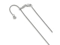 FJC Finejewelers 14 kt White Gold Bright Cut Spiga Adjustable Wheat Chain Lobster Clasp 30 Inches x 0.95 mm