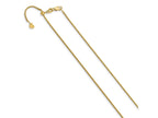 FJC Finejewelers 14 kt Yellow Gold Spiga Adjustable Bright Cut Wheat Chain 26 Inches x 1.2 mm