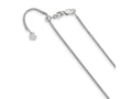 FJC Finejewelers 14 kt White Gold Bright Cut Spiga Adjustable Wheat Chain Lobster Clasp 26 Inches x 1.2 mm