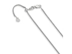 FJC Finejewelers 14 kt White Gold Bright Cut Spiga Adjustable Wheat Chain Lobster Clasp 26 Inches x 1.2 mm