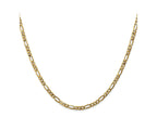 FJC Finejewelers 14 kt Yellow Gold 3.25mm Flat Figaro Chain 22 Inches x 3 mm