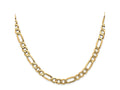 FJC Finejewelers 14 kt Yellow Gold Flat Figaro Chain Bracelet 7 Inches x 5.25 mm