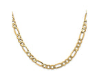 FJC Finejewelers 14 kt Yellow Gold Flat Figaro Chain Bracelet 7 Inches x 5.25 mm