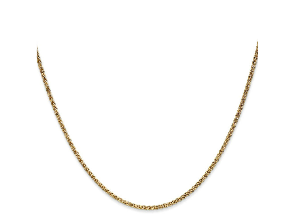 FJC Finejewelers 14 kt Yellow Gold Spiga (Wheat) Chain 22 Inches x 1.65 mm