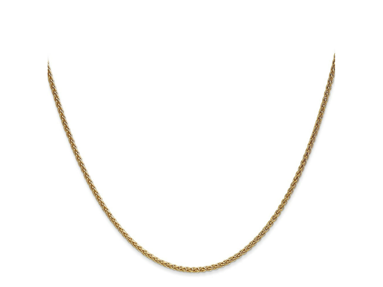 FJC Finejewelers 14 kt Yellow Gold Spiga (Wheat) Chain 22 Inches x 1.65 mm