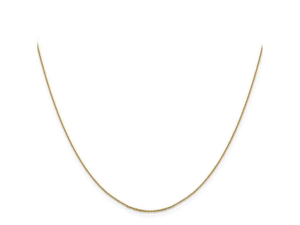 FJC Finejewelers 14 kt Yellow Gold .85 mm Bright Cut Cable Chain 16 Inches x 0.8 mm