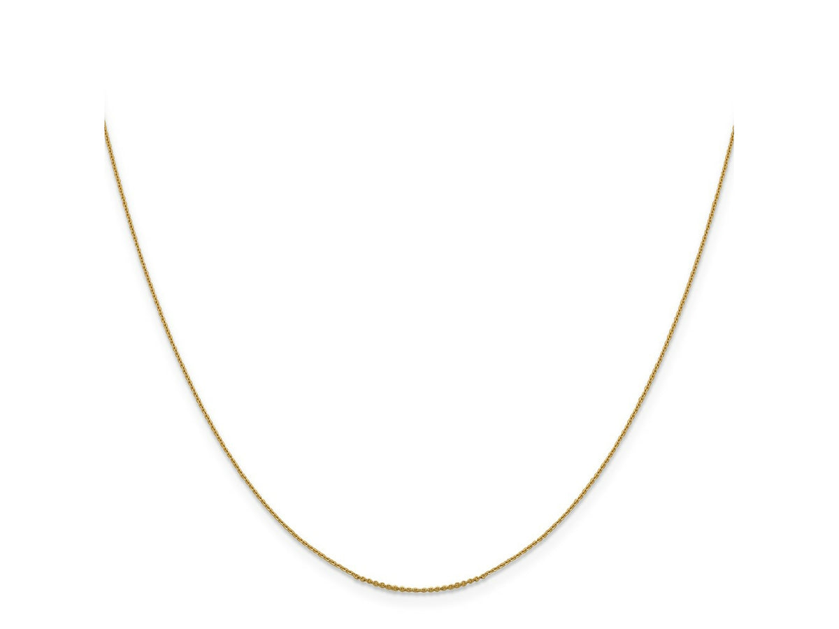 FJC Finejewelers 14 kt Yellow Gold .85 mm Bright Cut Cable Chain 16 Inches x 0.8 mm
