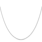 FJC Finejewelers 14 kt White Gold Bright Cut Cable Chain 16 Inches x 0.8 mm