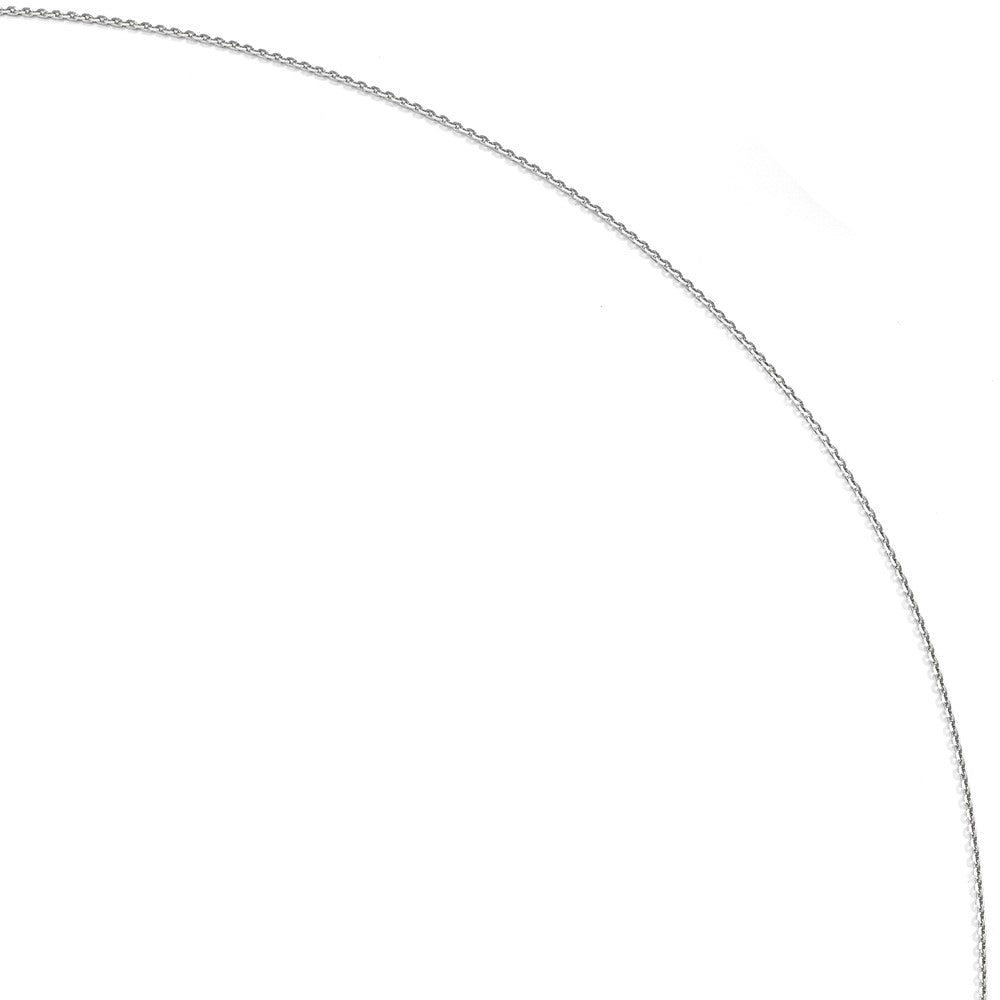 FJC Finejewelers 14 kt White Gold Bright Cut Cable Chain 18 Inches x 0.8 mm
