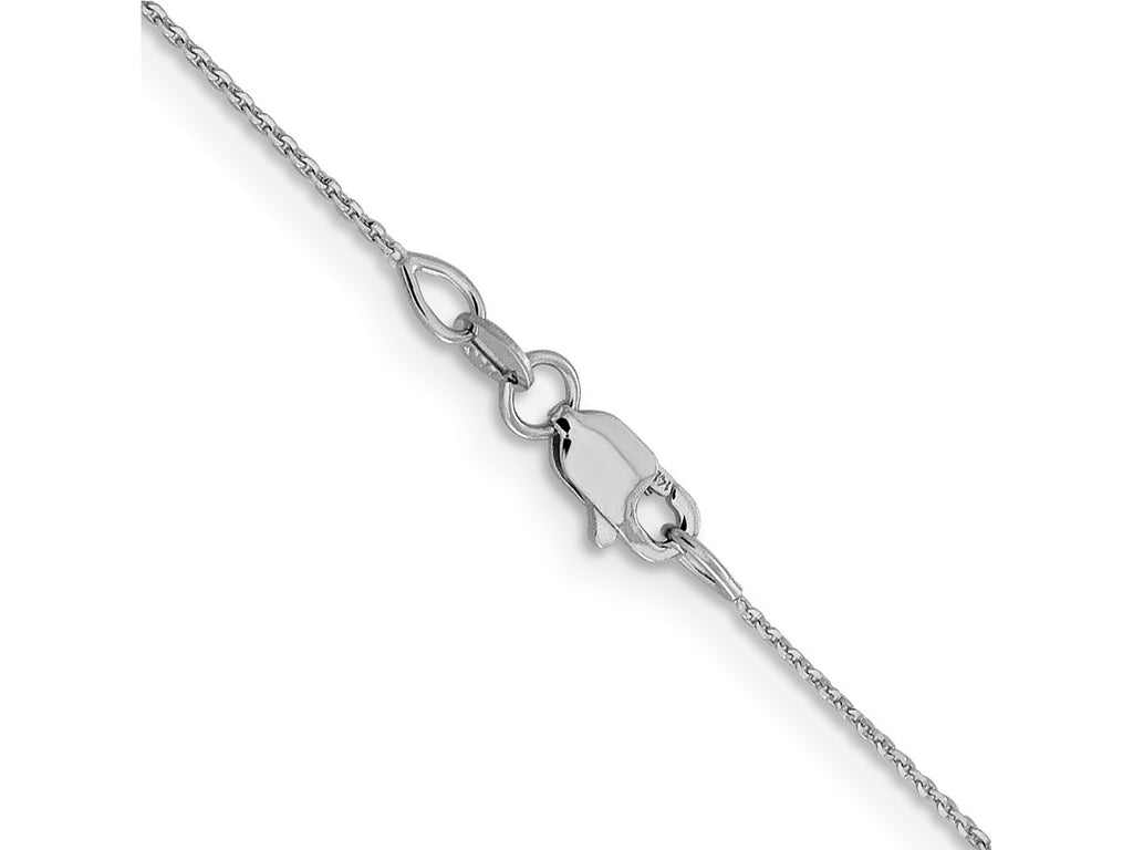 FJC Finejewelers 14 kt White Gold Bright Cut Cable Chain 20 Inches x 0.8 mm