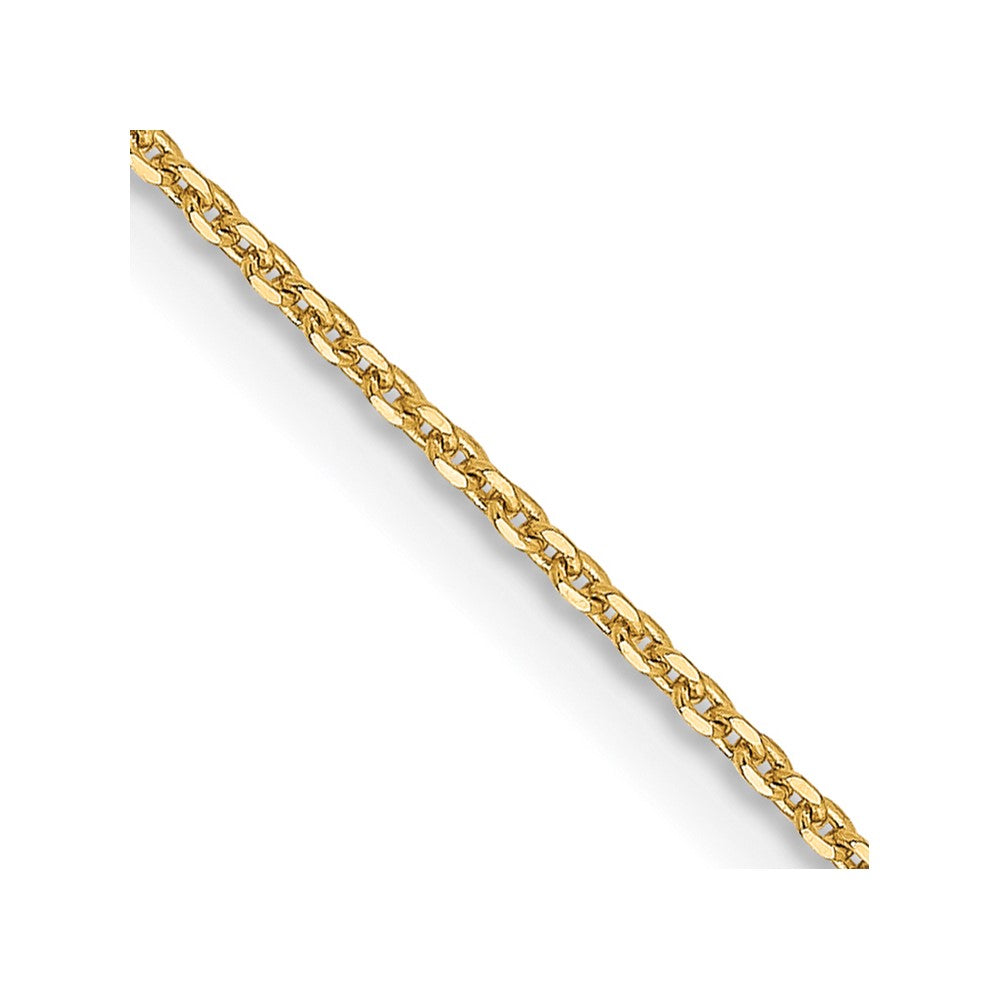 FJC Finejewelers 14 kt Yellow Gold 1.0 mm Bright Cut Cable Chain 16 Inches x 0.9 mm