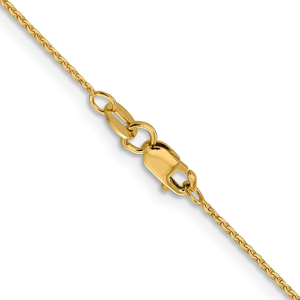 FJC Finejewelers 14 kt Yellow Gold 1.0 mm Bright Cut Cable Chain 20 Inches x 0.9 mm
