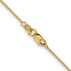 FJC Finejewelers 14 kt Yellow Gold 1.0 mm Bright Cut Cable Chain 20 Inches x 0.9 mm