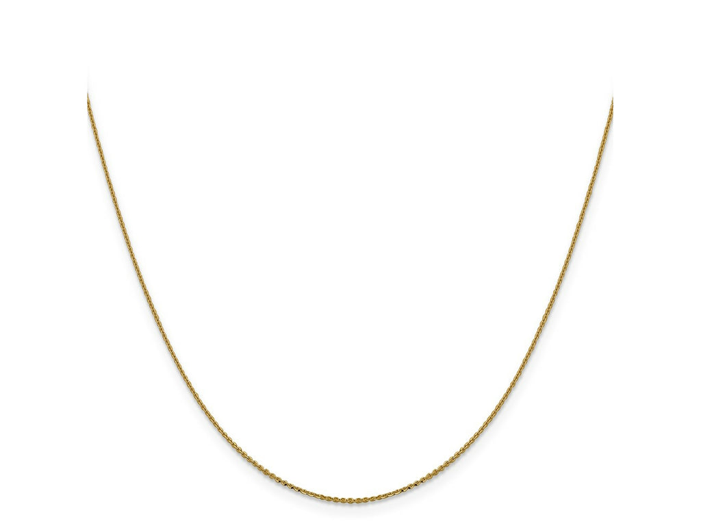 FJC Finejewelers 14 kt Yellow Gold 1.0 mm Bright Cut Cable Chain 20 Inches x 0.9 mm