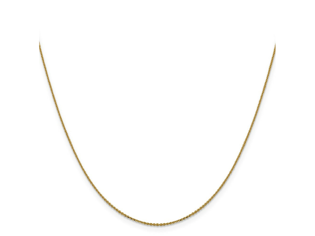 FJC Finejewelers 14 kt Yellow Gold 1.0 mm Bright Cut Cable Chain 20 Inches x 0.9 mm