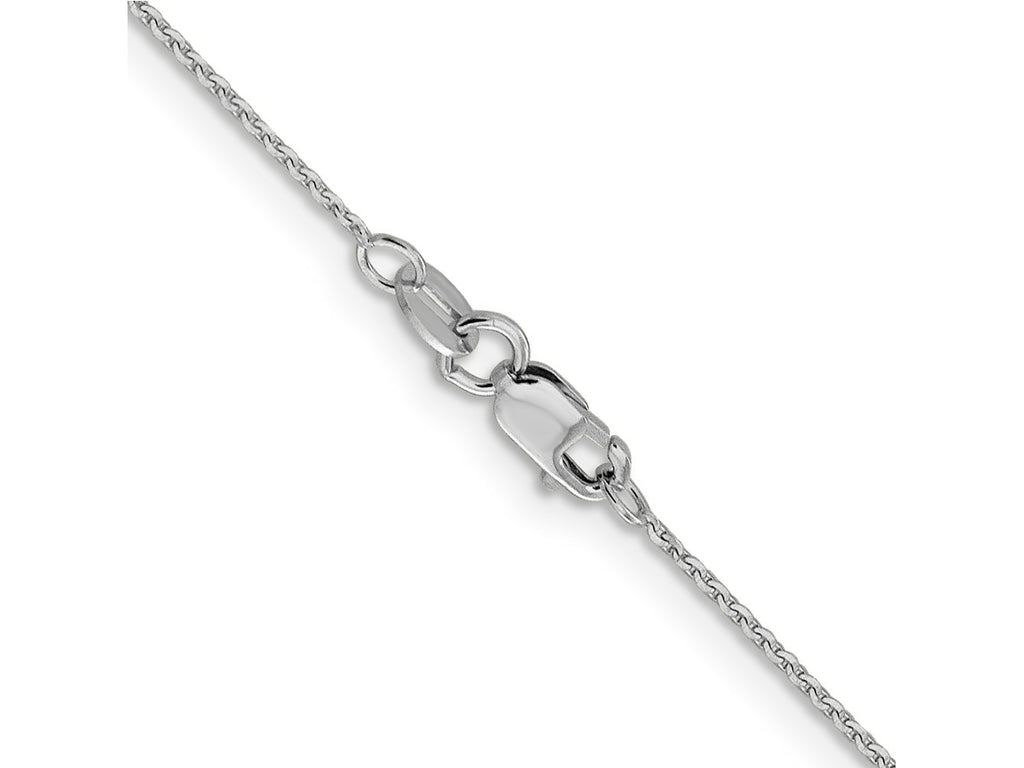 FJC Finejewelers 14 kt White Gold  Bright Cut Cable Chain 18 Inches x 0.9 mm