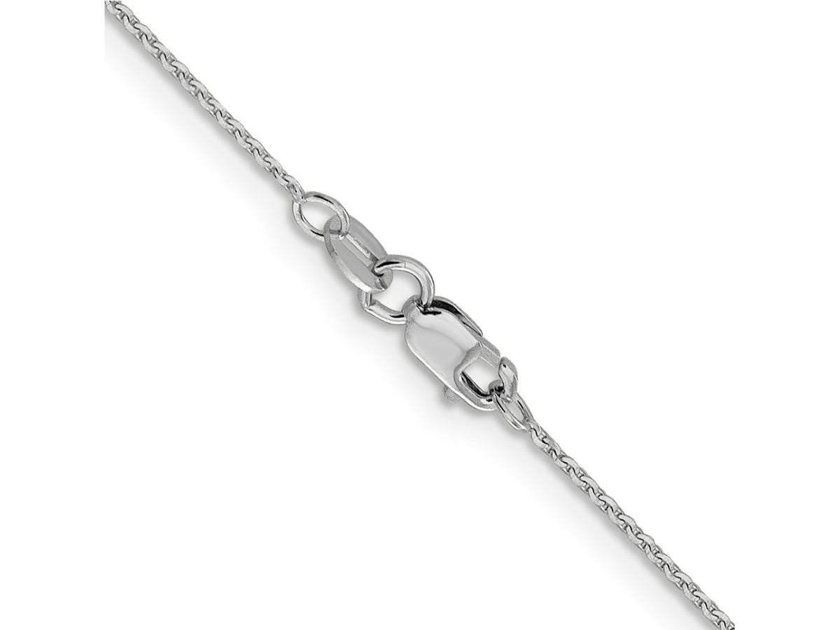 FJC Finejewelers 14 kt White Gold  Bright Cut Cable Chain 18 Inches x 0.9 mm