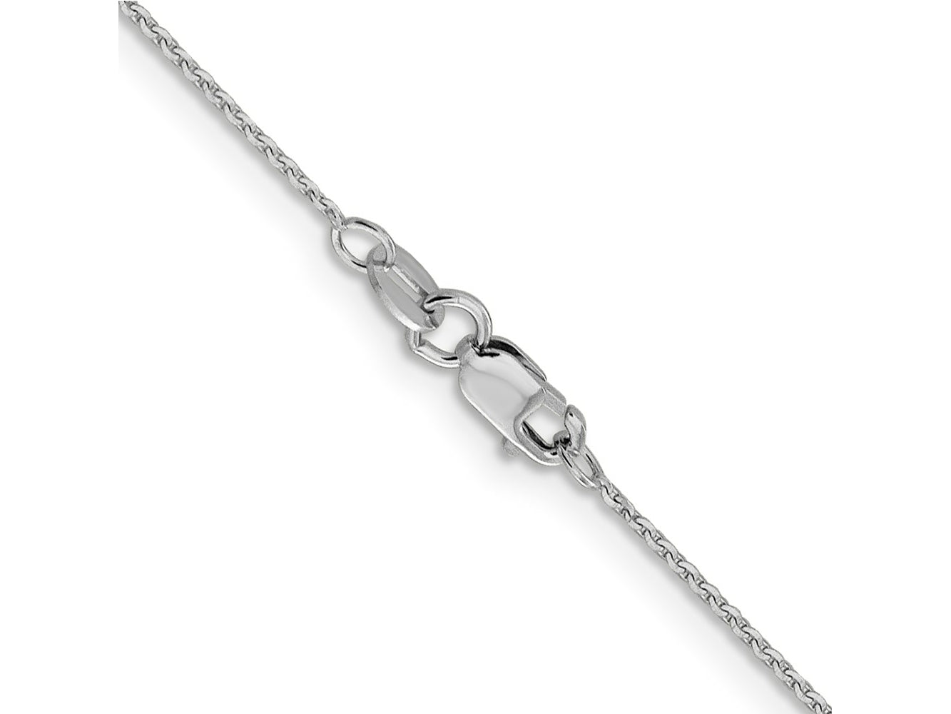FJC Finejewelers 14 kt White Gold Bright Cut Cable Chain 20 Inches x 0.9 mm