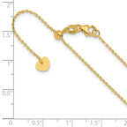 FJC Finejewelers 14 kt Yellow Gold Cable Adjustable Bright Cut Rolo Chain 22 Inches x 1.15 mm