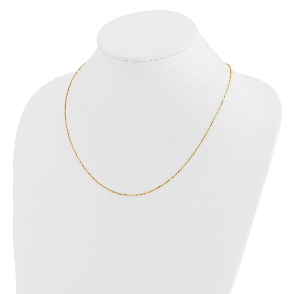 FJC Finejewelers 14 kt Yellow Gold Cable Adjustable Bright Cut Rolo Chain 22 Inches x 1.15 mm