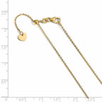 FJC Finejewelers 14 kt Yellow Gold Cable Adjustable Bright Cut Rolo Chain 30 Inches x 1.15 mm