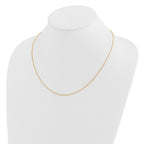 FJC Finejewelers 14 kt Yellow Gold Adjustable Bright Cut Open Franco Chain 22 Inches x 1 mm