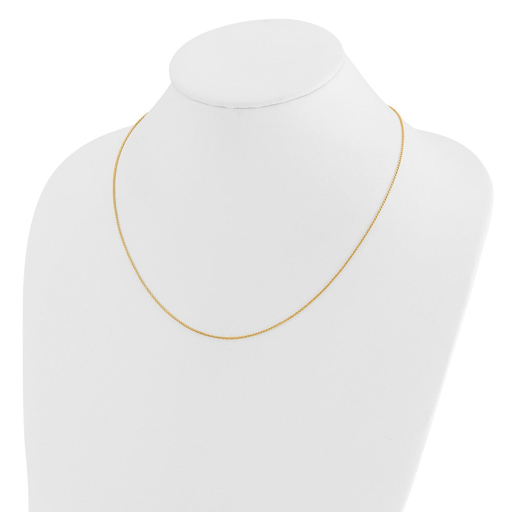FJC Finejewelers 14 kt Yellow Gold Adjustable Bright Cut Open Franco Chain 22 Inches x 1 mm