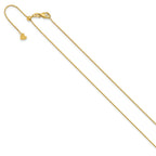 FJC Finejewelers 14 kt Yellow Gold Adjustable Bright Cut Cable Chain 22 Inches x 1.1 mm