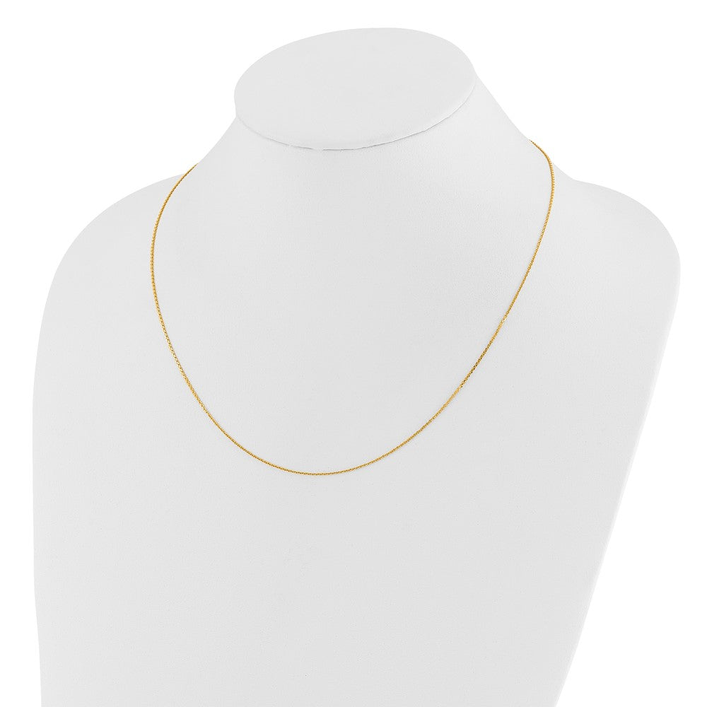 FJC Finejewelers 14 kt Yellow Gold Adjustable Bright Cut Cable Chain 22 Inches x 1.1 mm