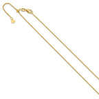 FJC Finejewelers 14 kt Yellow Gold Adjustable Bright Cut Cable Chain 22 Inches x 1.25 mm