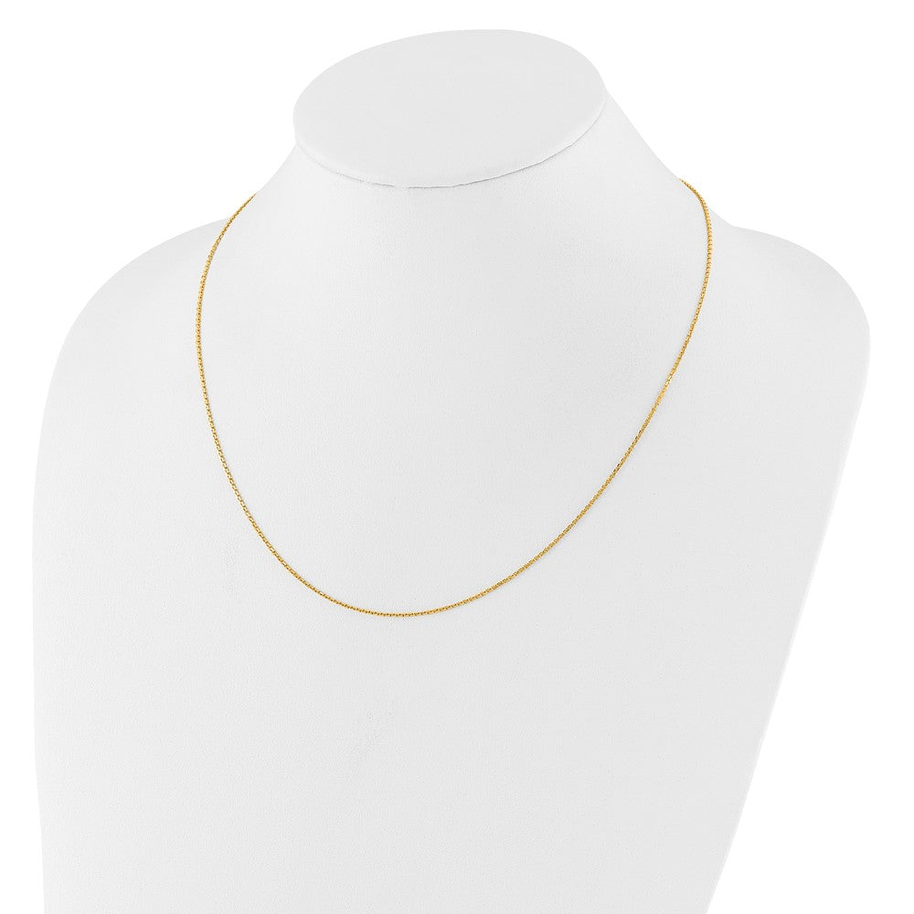 FJC Finejewelers 14 kt Yellow Gold Adjustable Bright Cut Cable Chain 22 Inches x 1.25 mm