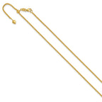 FJC Finejewelers 14 kt Yellow Gold Spiga Adjustable Wheat Chain 22 Inches x 1.5 mm