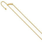 FJC Finejewelers 14 kt Yellow Gold Spiga Adjustable Bright Cut Wheat Chain 22 Inches x 1.3 mm