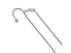 FJC Finejewelers 14 kt White Gold Spiga Adjustable Bright Cut Wheat Chain 22 Inches x 1.3 mm