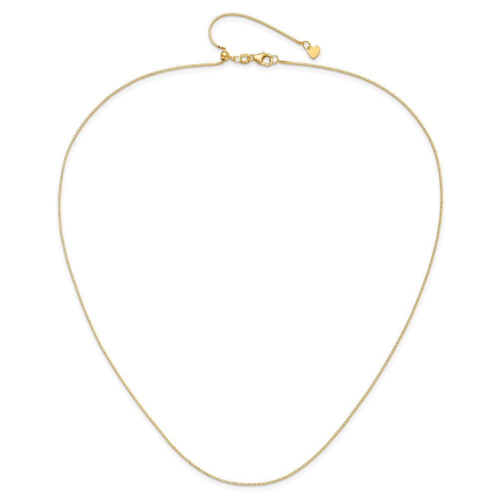 FJC Finejewelers 14 kt Yellow Gold Adjustable Box Chain 22 Inches x 0.7 mm