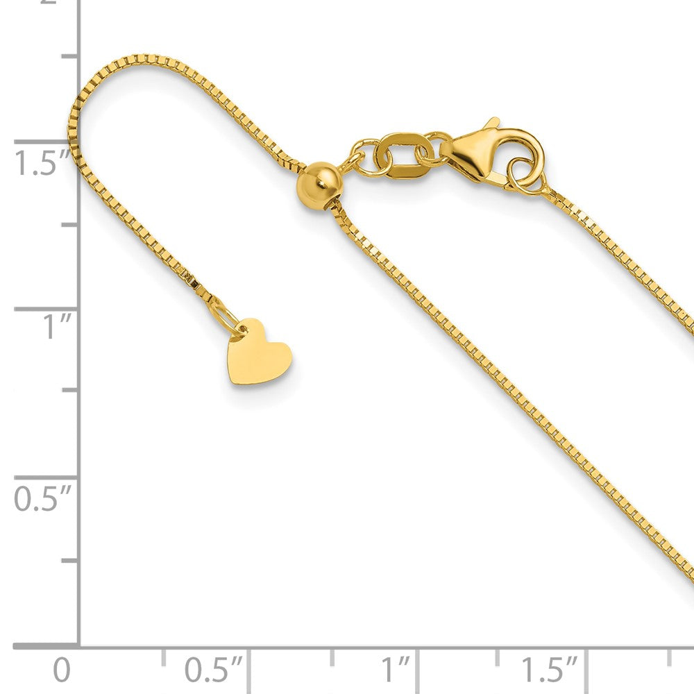 FJC Finejewelers 14 kt Yellow Gold Adjustable Box Chain 22 Inches x 0.7 mm