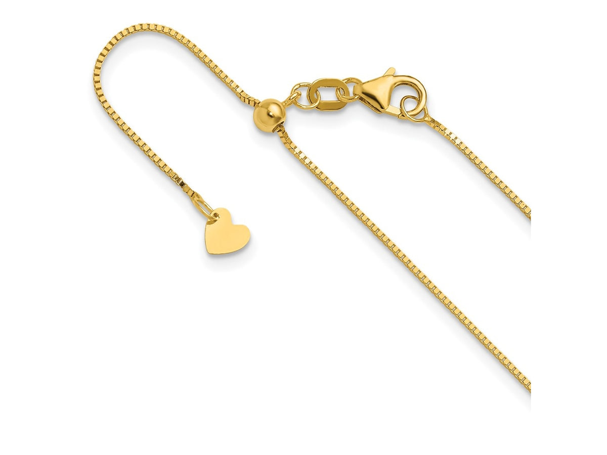 FJC Finejewelers 14 kt Yellow Gold Adjustable Box Chain 22 Inches x 0.7 mm