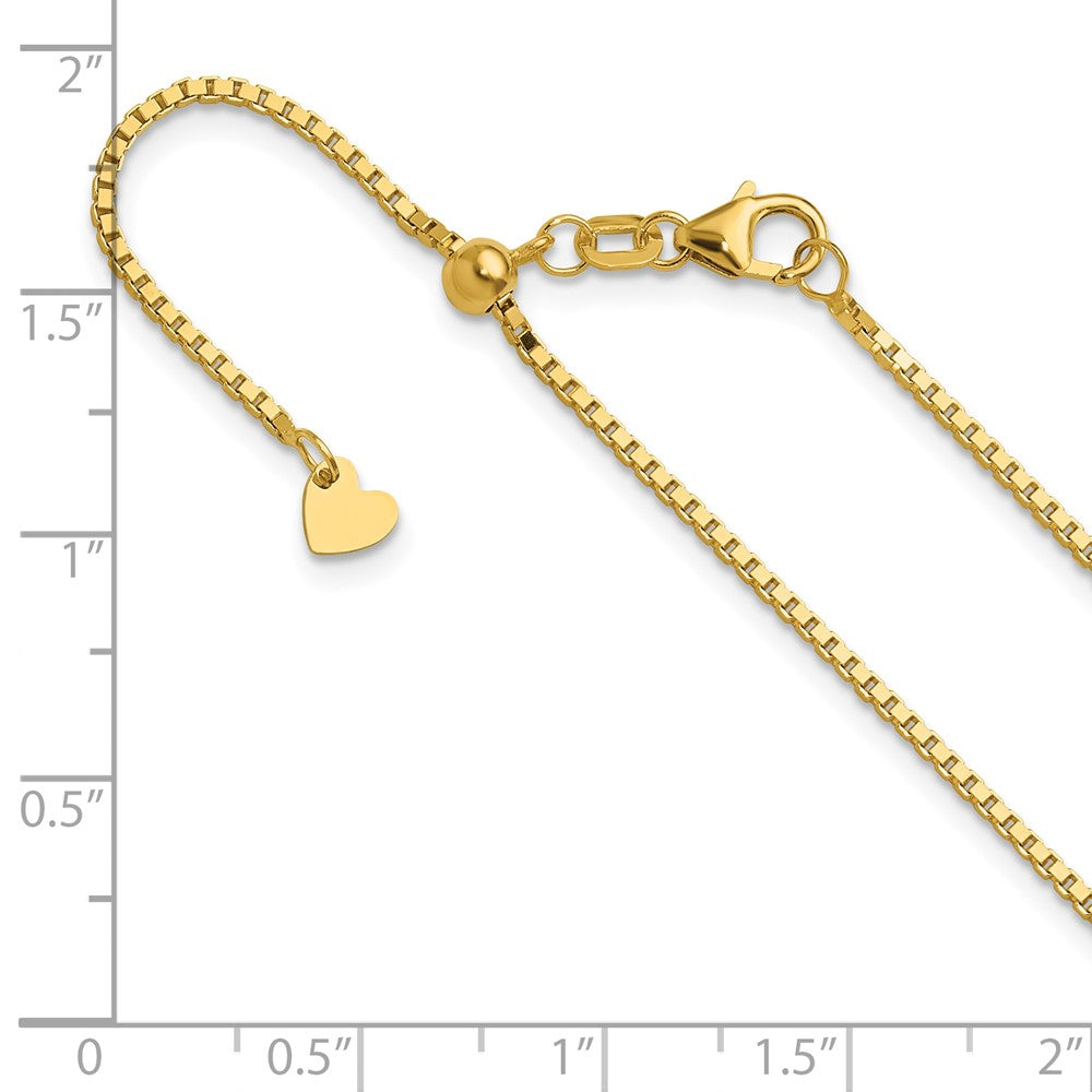 FJC Finejewelers 14 kt Yellow Gold Adjustable Box Chain 22 Inches x 1.2 mm
