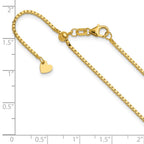 FJC Finejewelers 14 kt Yellow Gold Adjustable Box Chain 22 Inches x 1.2 mm