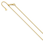 FJC Finejewelers 14 kt Yellow Gold Adjustable Box Chain 22 Inches x 1.2 mm