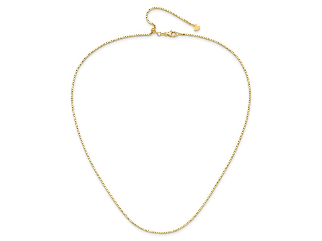 FJC Finejewelers 14 kt Yellow Gold Adjustable Box Chain 22 Inches x 1.2 mm